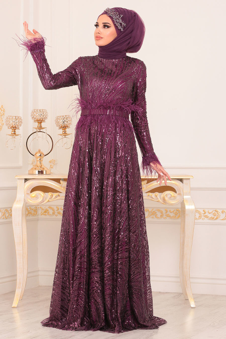 dark purple party dress