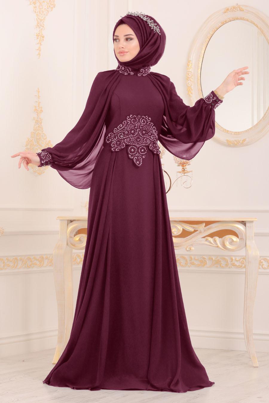 dark purple party dress