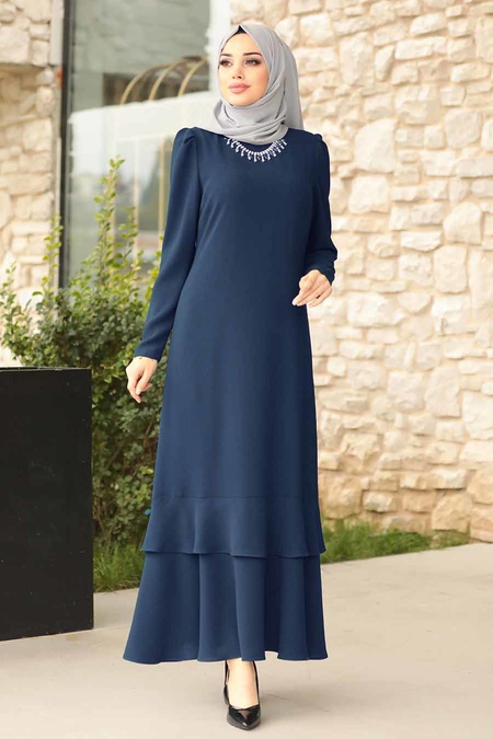 navy blue hijab outfit