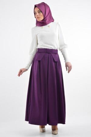 Pita - Purple Hijab Skirt 1888-2MOR - Thumbnail